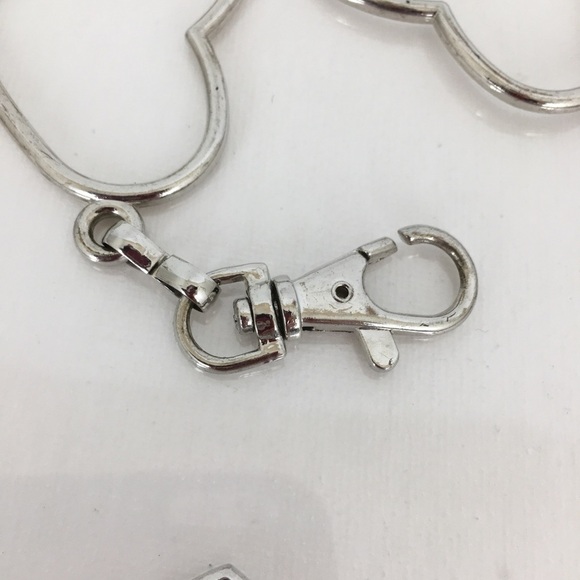Women’s Open Heart Belt Shiny Silver Tone Metal Chain Link Love Feminine